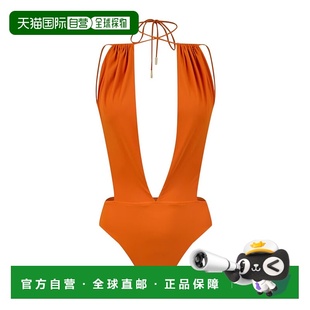 字领泳衣 香港直邮Saint 露背 352352 Laurent