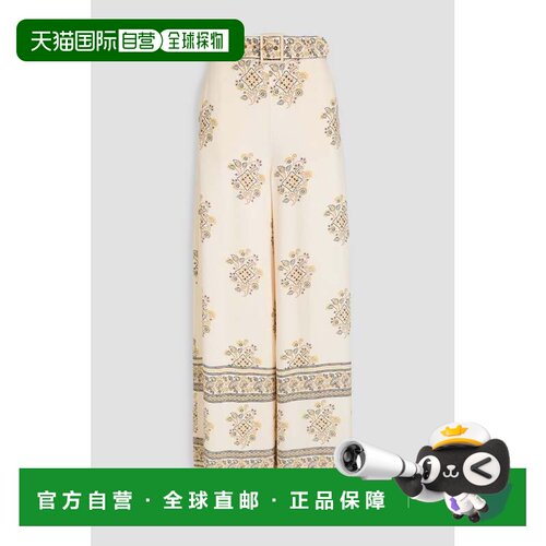 香港直邮ZIMMERMANN 女士 束带印花双绉阔腿裤 3765PRS24UTILITYD