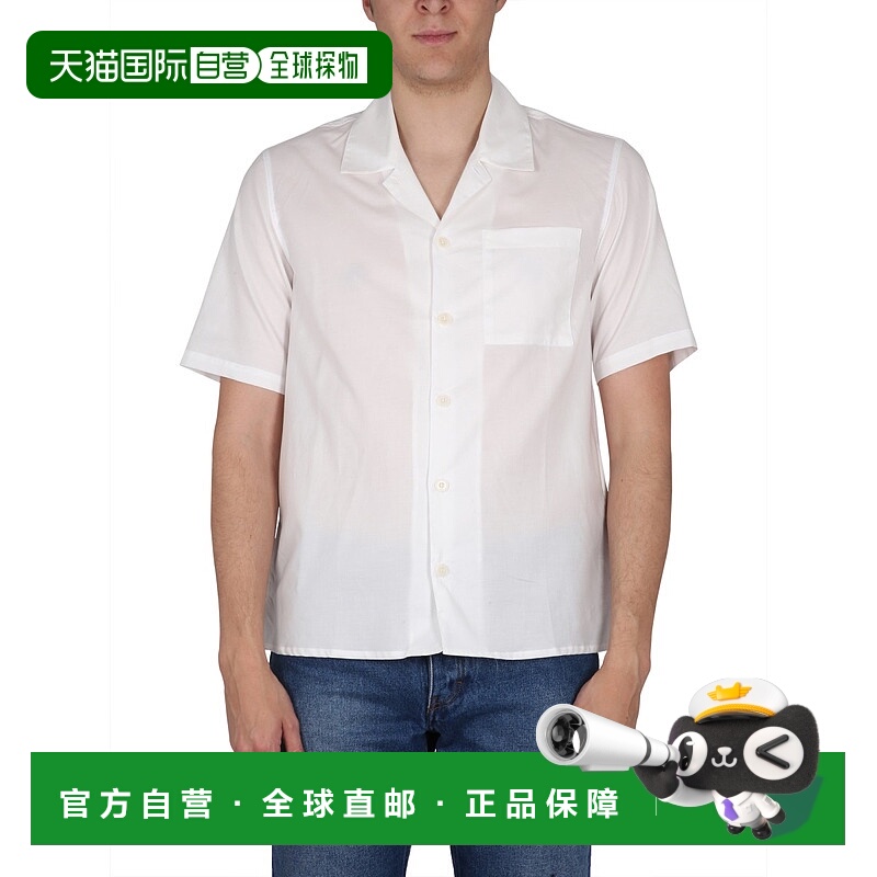 1h可退 香港直邮Ami Paris 男士 短袖衬衫 HSH203CO0015 white白
