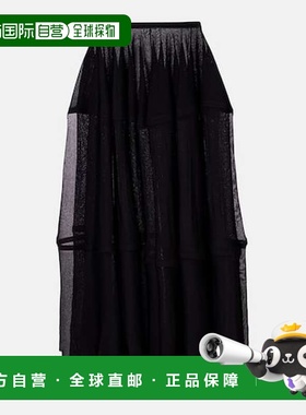 1h可退 香港直邮alaia 女士 半透视中长半身裙 black黑色 舒适时