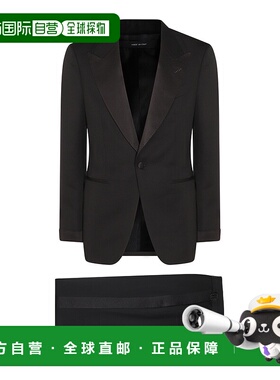 香港直邮Tom Ford 汤姆 福特 男士 黑色西服 2ESPG1WMS01NAA西装