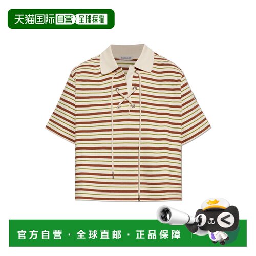欧洲直邮moncler 女士 Polo衫短袖条纹