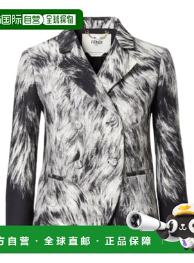 香港直邮Fendi 双排扣短款夹克 FJ7641AVJD羊毛独特