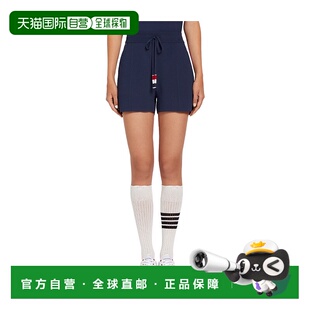 FKQ004AY5501 海军蓝嵌花侧条纹细短裤 香港直邮Thom Browne
