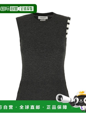 香港直邮Thom Browne 汤姆 布朗 女士 深灰色无袖套衫 FKV001A000