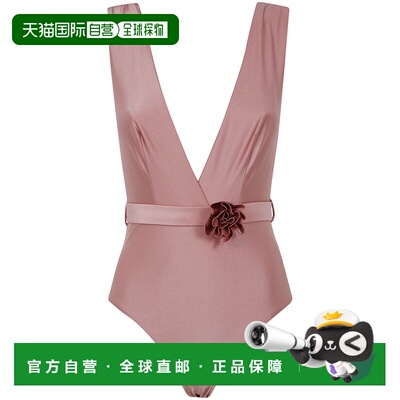 香港直邮ZIMMERMANN 女士 LUCKY 1PC 深V花朵泳装 【付后1h可退】