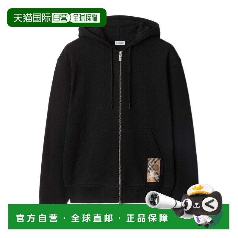 1h可退 香港直邮BURBERRY 男士针织衫 81022761 CO 黑色 标签连帽