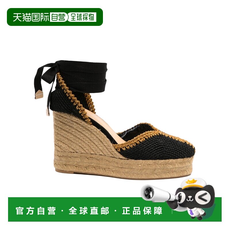 1h可退 香港直邮CASTANER 女士凉鞋 023436100 SS2024 黑色 圆形图片