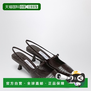 1h可退 香港直邮Jimmy Choo 周仰杰 女士 DIDI 45 NECKLINE 棕色