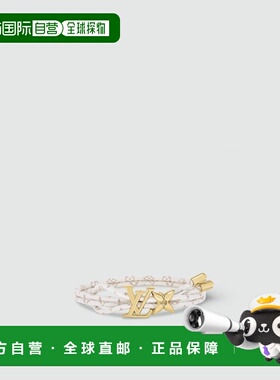 自营1h可退 欧洲直邮LV/路易威登 女士金色/粉色金属/帆布手链新