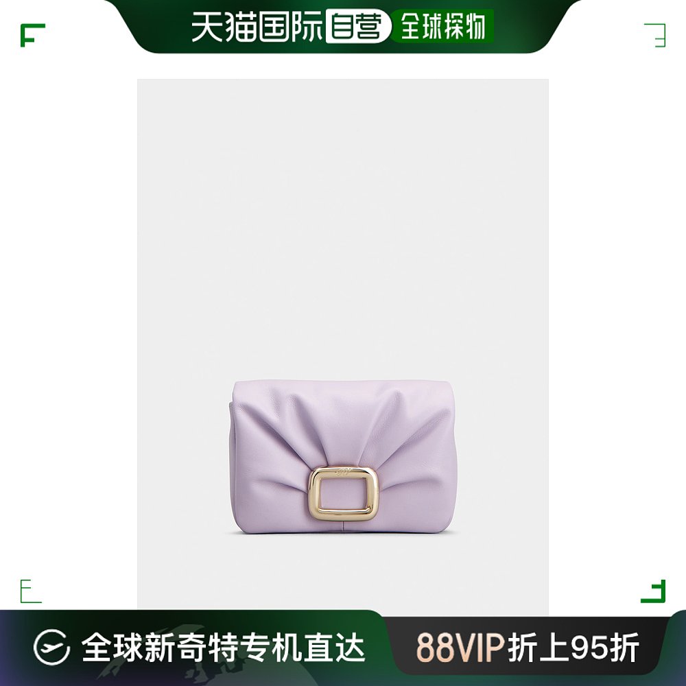 欧洲直邮rogervivier（罗杰维维亚）女士皮革制品，品牌金属扣钱