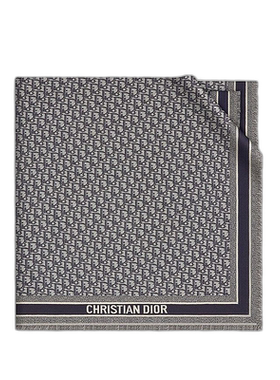 自营欧洲直邮Dior迪奥D-Oblique老花围巾 林允周也同款披肩配饰