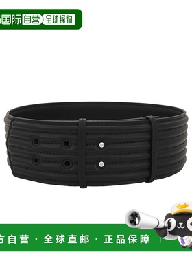 1h可退 香港直邮alaia 女士 填充棉皮带 1C109MCA502 black黑色