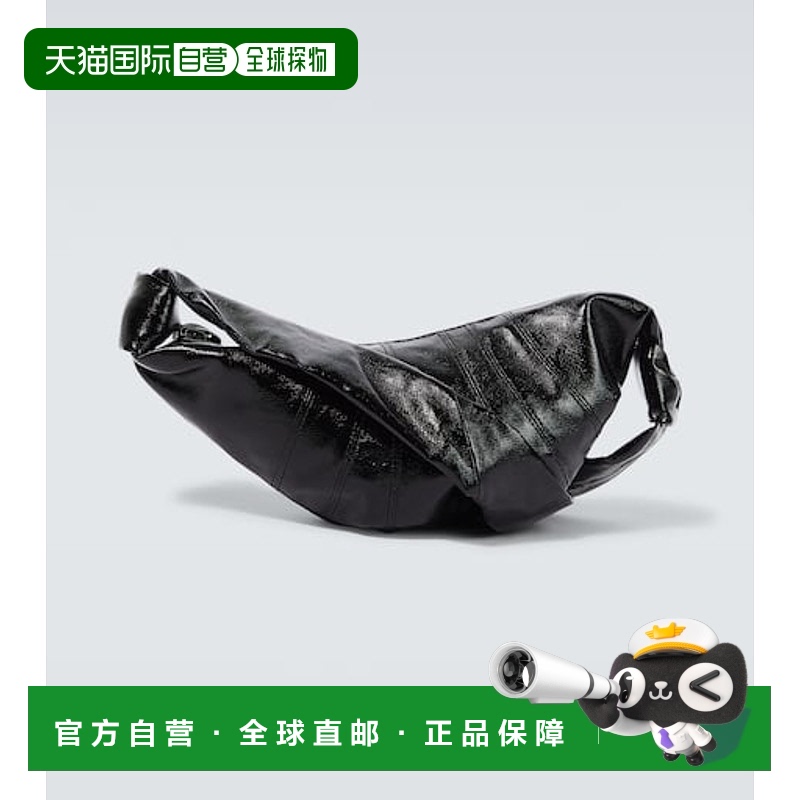 香港直邮Lemaire 男士 牛角包形小号肩包 black黑色 舒适时尚
