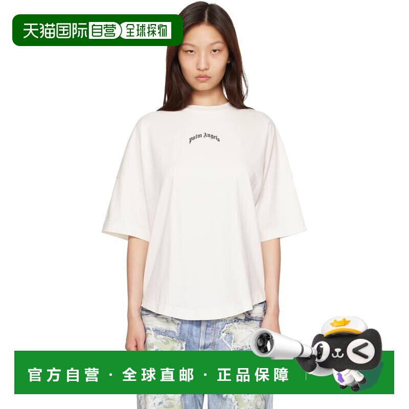 1h可退 香港直邮Palm Angels 棕榈天使 女士 灰白色 Curved Logo