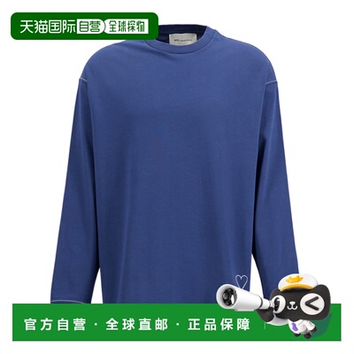 香港直邮Ami Paris 男士T恤 HTS370726A021 SS2026 蓝色 长袖T恤