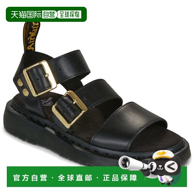 欧洲直邮Dr. Martens马丁博士鞋子女凉鞋黑色Gryphon Strap Sanda