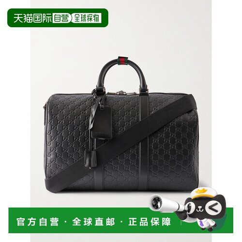1h可退 香港直邮Gucci 古驰 男士 GG Emblem系列中号旅行包 85022