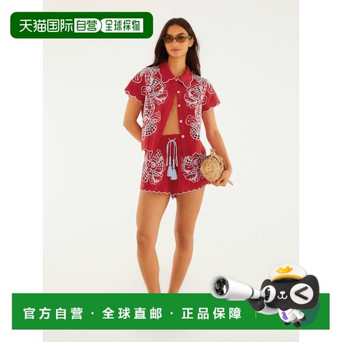 香港直邮FARM RIO 女士 刺绣短裤 26041226148 red红色 舒适时尚