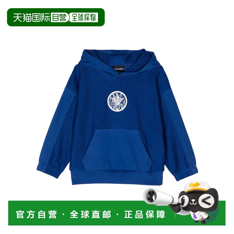 香港直邮Emporio Armani 标贴拼接连帽卫衣 6R4MJ34J62Z长袖
