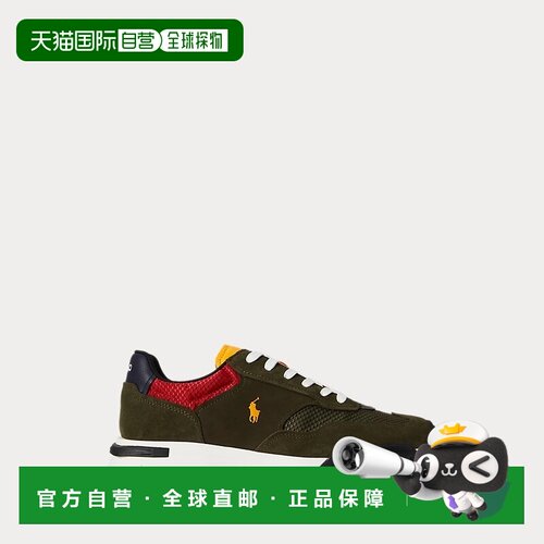 自营欧洲直邮Ralph Lauren拉夫劳伦 Eldridge男士橄榄色拼接运动