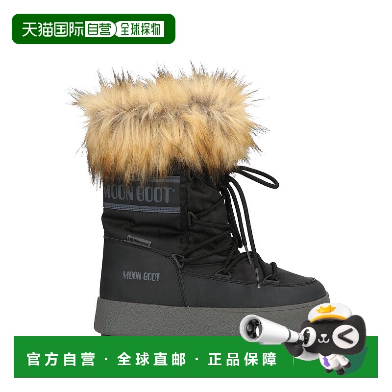 1h可退 香港直邮Moon Boot 月亮靴 女士 脚踝靴 black黑色 舒适时