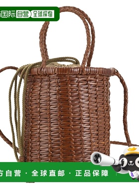 香港直邮DRAGON DIFFUSION 女士 LINA 迷你编织皮革包包 8704TAN