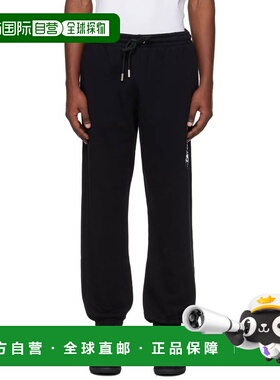 1h可退 香港直邮off-white 男士 黑色 Ink Arrow Cuffed 运动裤 O