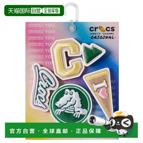 欧洲直邮CrocsJIBBITZ Crocs Varsity Patch 5 Pack