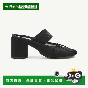 Margiela 拖鞋 MM6 高跟鞋 凉拖 女士黑色聚酯新款 欧洲直邮Maison