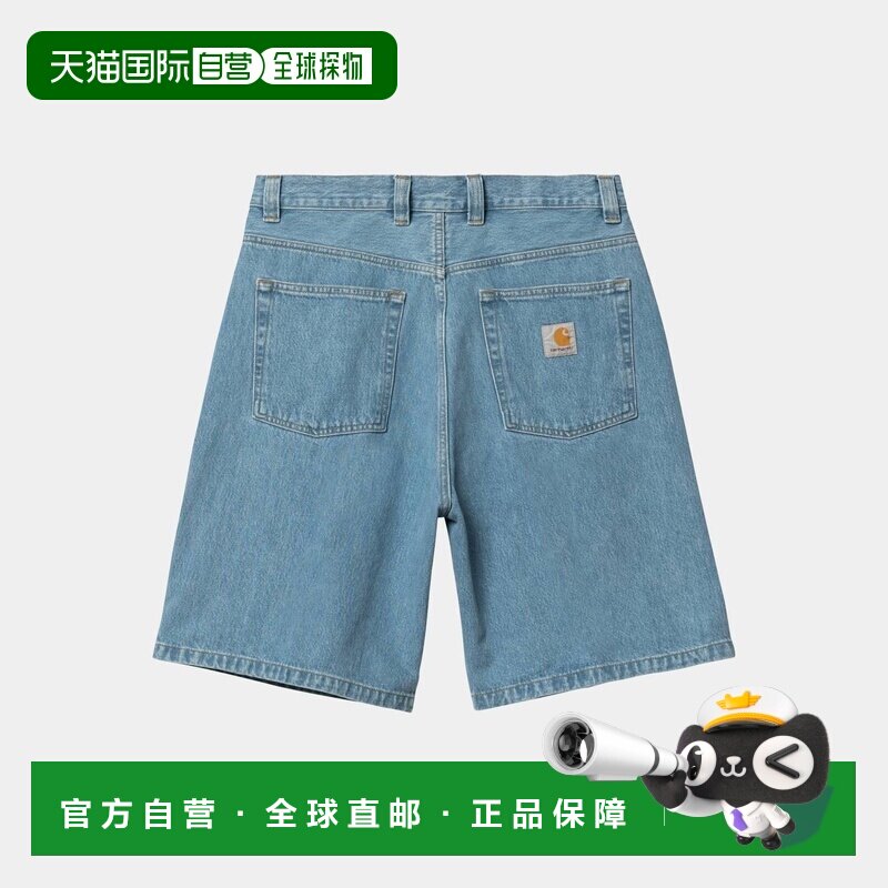 自营欧洲直邮Carhartt WIP Brandon男士蓝色水洗棉质牛仔工装短裤图片