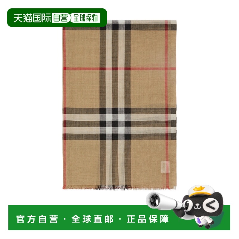 香港直邮Burberry 格纹围巾 80787791博柏利休闲感正品