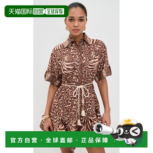 1h可退 香港直邮ZIMMERMANN 女士 Wanderlust 灯笼式迷你连衣裙
