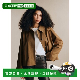 自营欧洲直邮Sezane 女士棉质驼色风衣夹克
