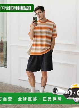 自营欧洲直邮Carhartt Wip 男士橙色/灰色棉短袖T恤针织