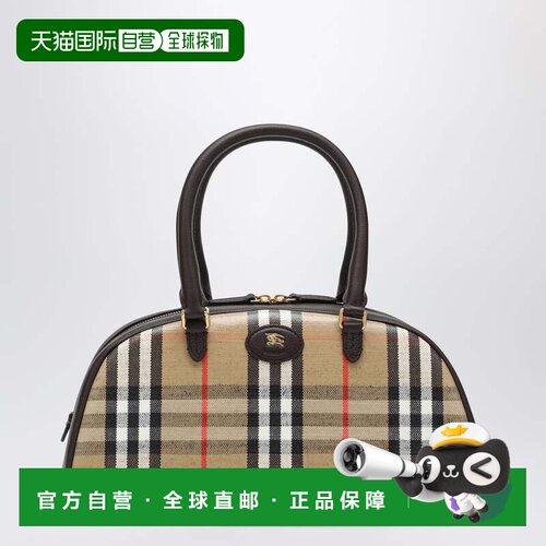 1h可退 香港直邮Burberry 巴宝莉 女士 HIGHLANDS 沙色格纹包包 8