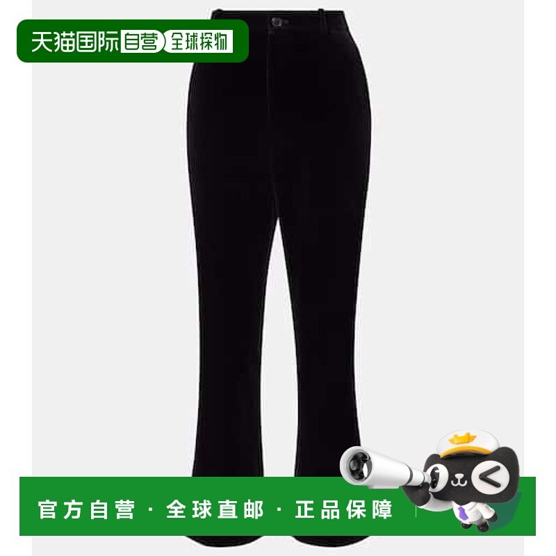 香港直邮Saint Laurent 圣罗兰 女士 棉质天鹅绒短款喇叭长裤,女装/女士精品,休闲裤,淘宝优惠券,粉丝福利购,淘宝优惠卷