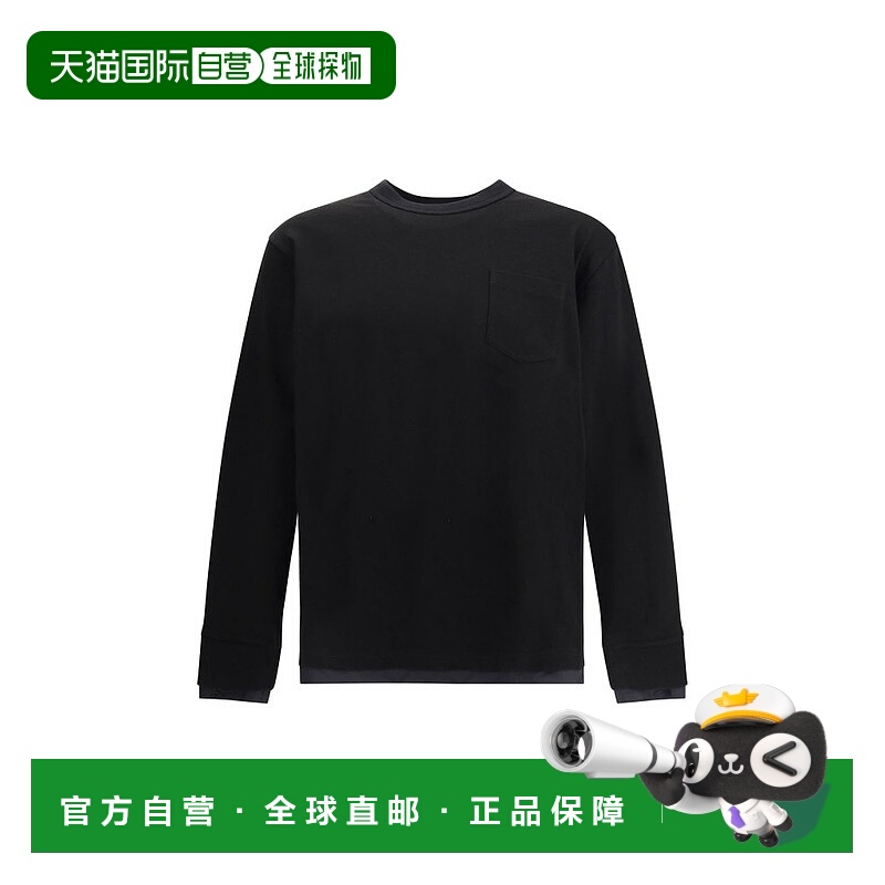 1h可退 香港直邮Sacai 男士 長袖平紋針織 T 卹 2503795M001