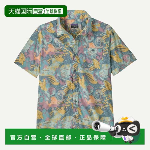 自营欧洲直邮Patagonia巴塔哥尼亚 Go-To男士灰蓝色/多色棉质短袖
