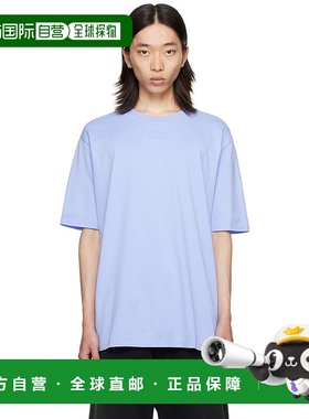 1h可退 香港直邮Lanvin 朗雯 男士 蓝色贴饰 T 恤 RMTS0042J142A2