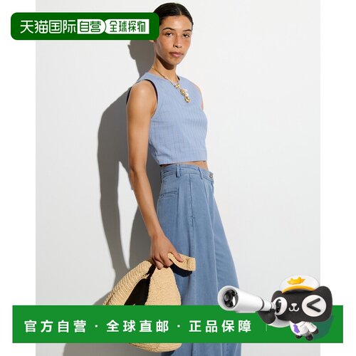 自营欧洲直邮Sessun思溯 Cassi女士蓝色棉质无袖上衣吊带背心