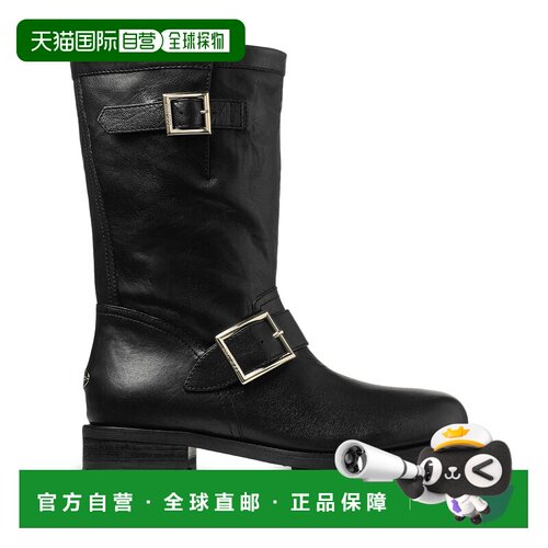 1h可退 香港直邮JIMMY CHOO 女士靴子 BIKERMIDBLACK AW2026 黑色