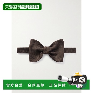 男士 布里奥尼 金属感条纹真丝混纺提花蝴 香港直邮Brioni 1h可退