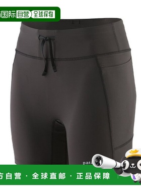 自营欧洲直邮PATAGONIA ENDLESS RUN女士黑色再生尼龙短款紧身裤