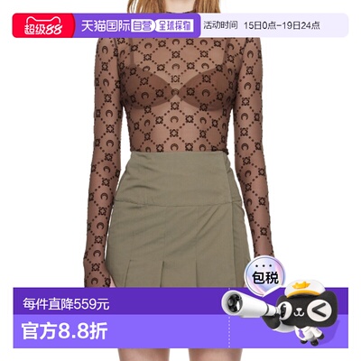 香港直邮Marine Serre 长袖高领半高领T恤 WTO388ACJER0005