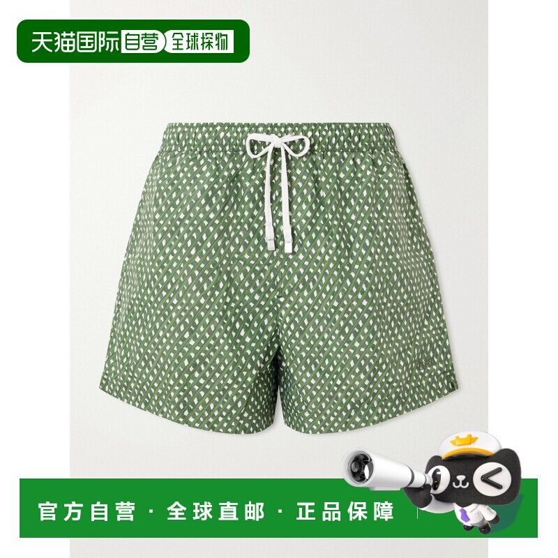 美国直邮zegna 杰尼亚 男士 直筒印花棉质泳裤 AHB12A3BHEL00810