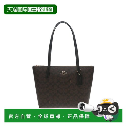 COACH Fiona系列女士经典老花单肩手提包托特包 CBT18蔻驰单肩包