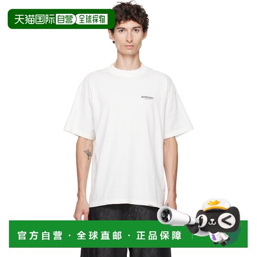 香港直邮Represent 男士 白色 Printed Owners Club Script T恤 O