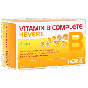 欧洲直邮德国药房HEVERT维B族胆碱肌醇能量神经精力注意力胶囊120