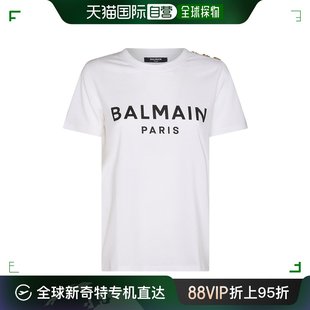 白色棉质T恤 香港直邮Balmain 巴尔曼 女士 BF1EF005BB02